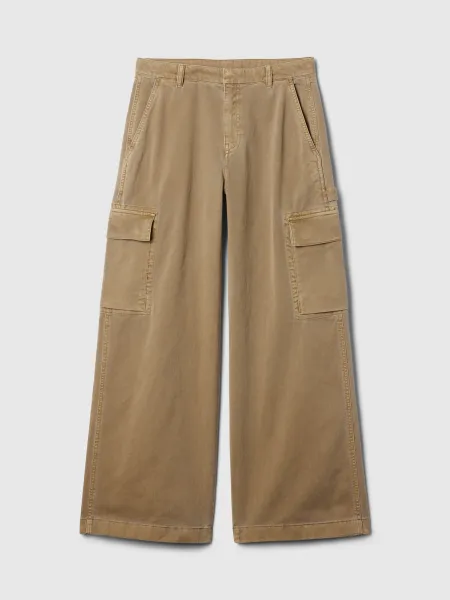 GAP Pants with Pockets Baggy Khaki Cargo - Ladies