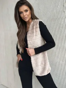 Dievčenská vesta OMBRE Vest VLR008 light beige