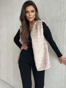 Dievčenská vesta OMBRE Vest VLR008 light beige