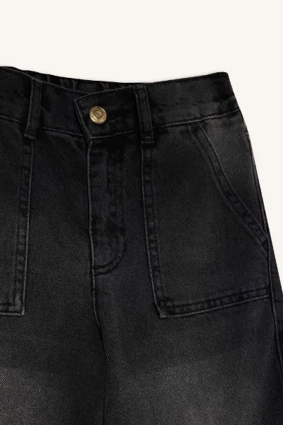 DEFACTO Girls Wide Leg Cargo Wide Leg Jeans