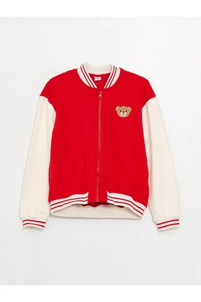 LC Waikiki LCW Kids Embroidered Long Sleeve Girls' College Jacket
