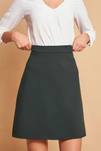 60086 Dewberry Knee Length Bell Skirt-GREEN