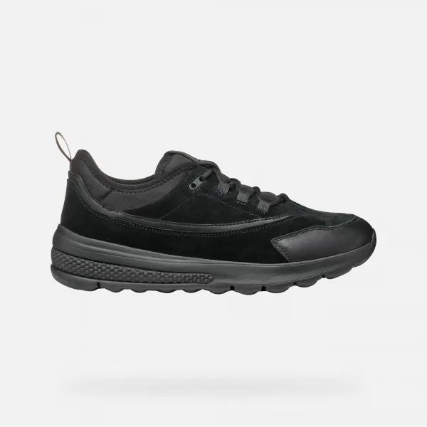Black Men's Geox Spherica Actif Sneakers - Men's