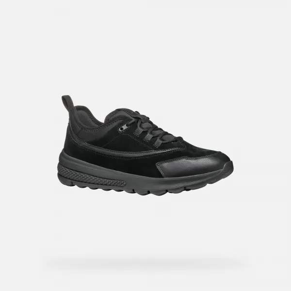 Black Men's Geox Spherica Actif Sneakers - Men's