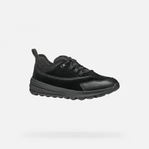 Black Men's Geox Spherica Actif Sneakers - Men's