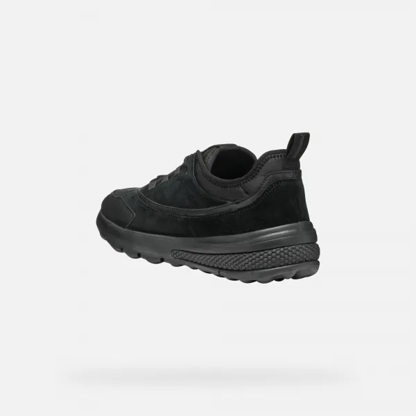 Black Men's Geox Spherica Actif Sneakers - Men's