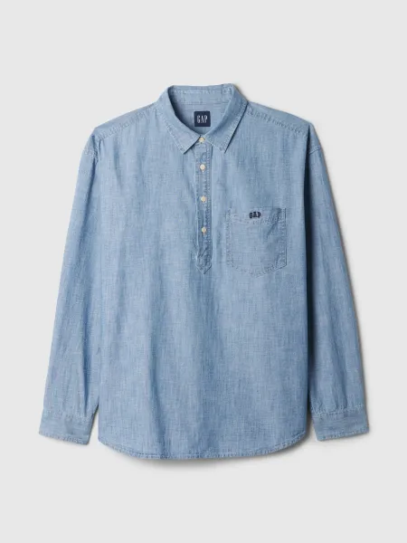 GAP Chambray Shirt with Logo - Men's