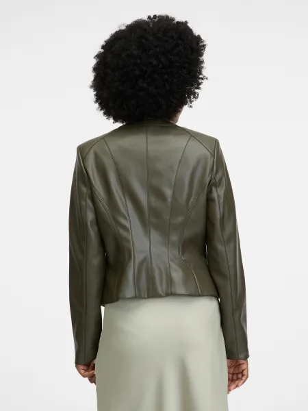 Khaki Women's Leatherette Jacket ORSAY - Women's