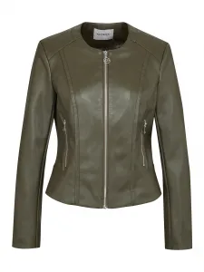 Khaki Women's Leatherette Jacket ORSAY - Women's
