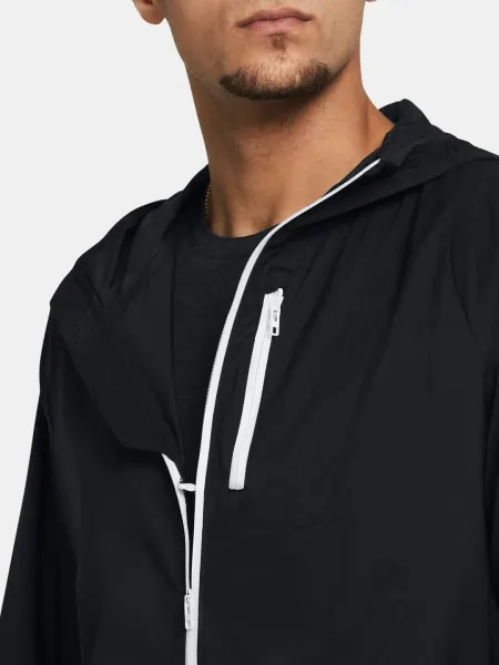 Under Armour LAUNCH LIGHTWEIGHT Pánska bunda, čierna, veľkosť