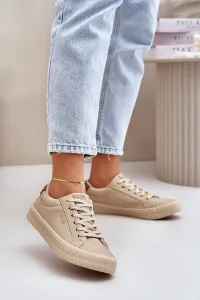 Insulated women's sneakers Big Star beige