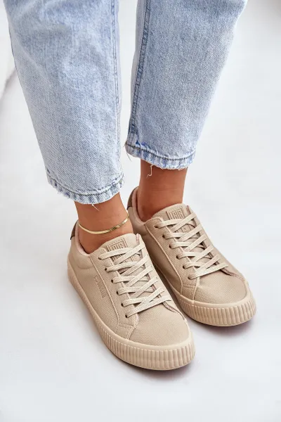 Insulated women's sneakers Big Star beige