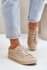 Insulated women's sneakers Big Star beige