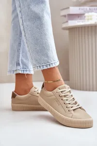 Insulated women's sneakers Big Star beige