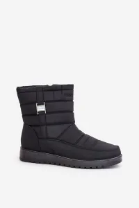 Lightweight women's snow boots with zip black Mezitha