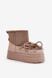 Snow boots with platform bindings beige Mavora