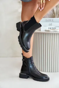 GOE leather ankle boots with zip GOE black
