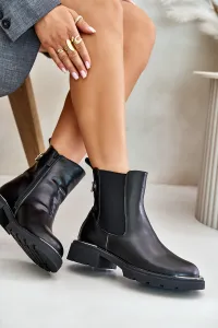 GOE leather ankle boots with zip GOE black