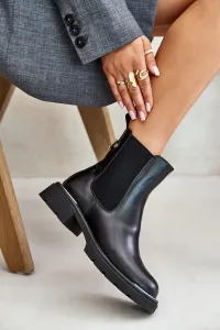 GOE leather ankle boots with zip GOE black