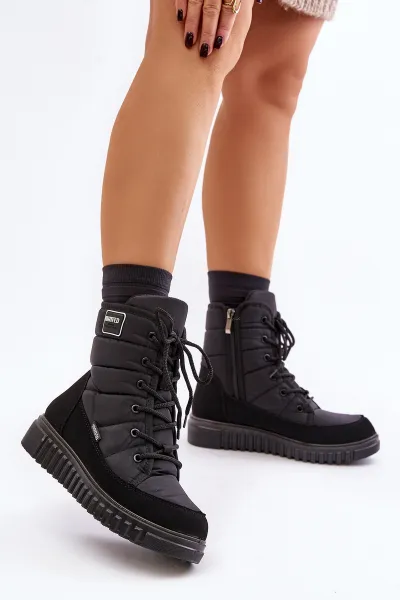 Women's snow boots Progress PROGJ-24-157 Black