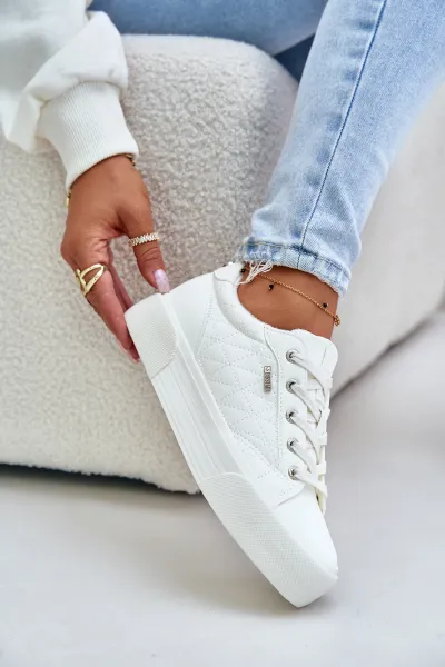 Women's insulated platform sneakers Big Star white