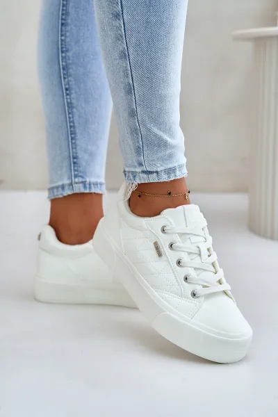 Women's insulated platform sneakers Big Star white