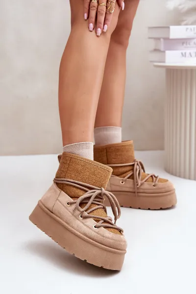 Snow boots with platform bindings brown Mavora