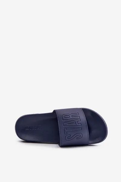 Lightweight men's slippers with Big Star logo navy