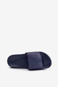 Lightweight men's slippers with Big Star logo navy