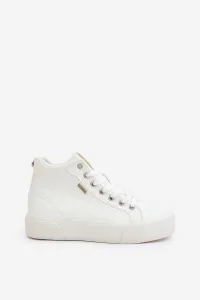 Insulated women's sneakers with Big Star stitching white