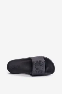 Lightweight men's slippers with Big Star logo black