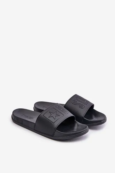 Lightweight men's slippers with Big Star logo black