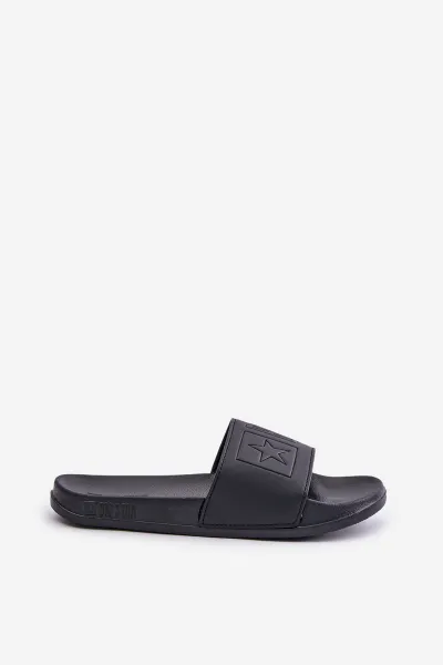 Lightweight men's slippers with Big Star logo black