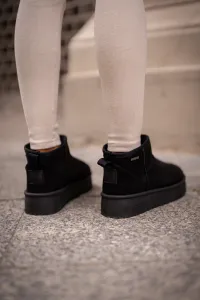 Low Snow Boots on the Big Star Platform Black