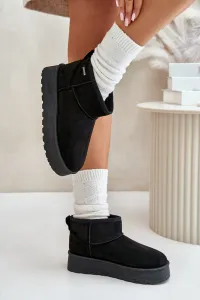Low Snow Boots on the Big Star Platform Black