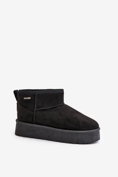 Low Snow Boots on the Big Star Platform Black