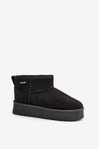 Low Snow Boots on the Big Star Platform Black