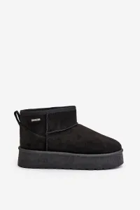 Low Snow Boots on the Big Star Platform Black