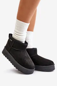 Low Snow Boots on the Big Star Platform Black