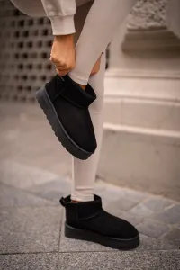 Low Snow Boots on the Big Star Platform Black