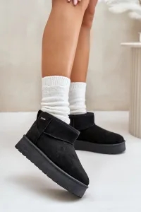 Low Snow Boots on the Big Star Platform Black