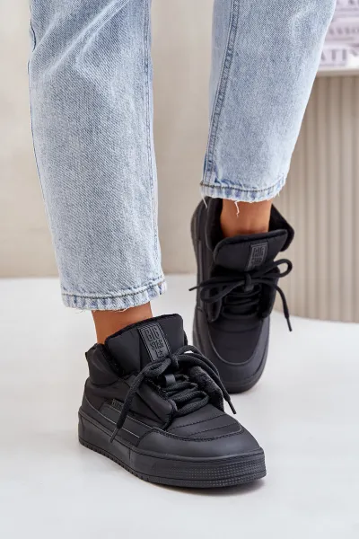 Insulated women's sneakers Big Star black