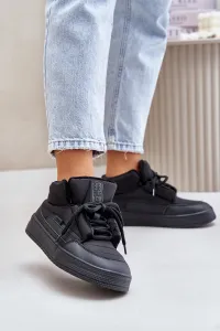 Insulated women's sneakers Big Star black
