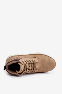 Lace-up men's ankle boots Big Star Hi-Poly System brown