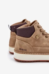 Lace-up men's ankle boots Big Star Hi-Poly System brown