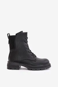 Insulated ankle boots Workery with zip black Leairae