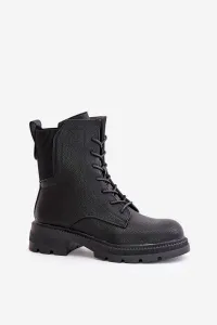 Insulated ankle boots Workery with zip black Leairae