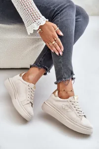 Insulated women's sneakers Big Star beige