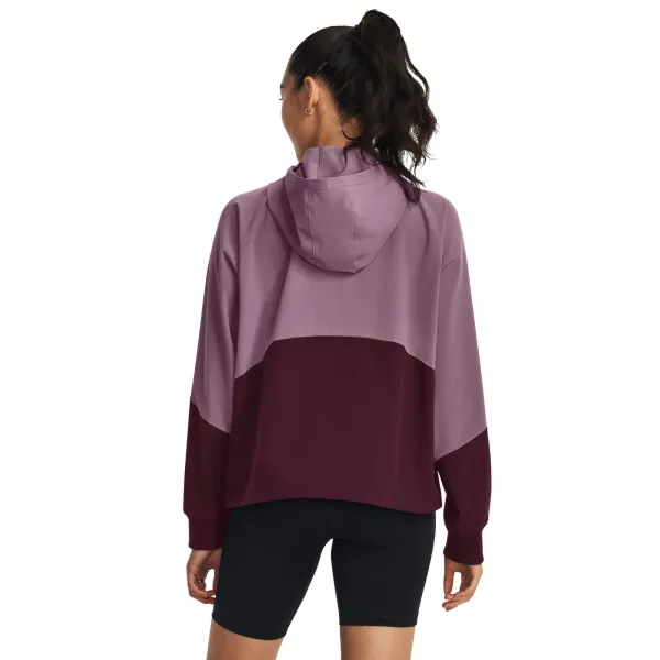 Under Armour WOVEN FZ JACKET Dámska bunda, fialová, veľkosť L