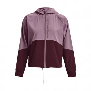 Under Armour WOVEN FZ JACKET Dámska bunda, fialová, veľkosť L